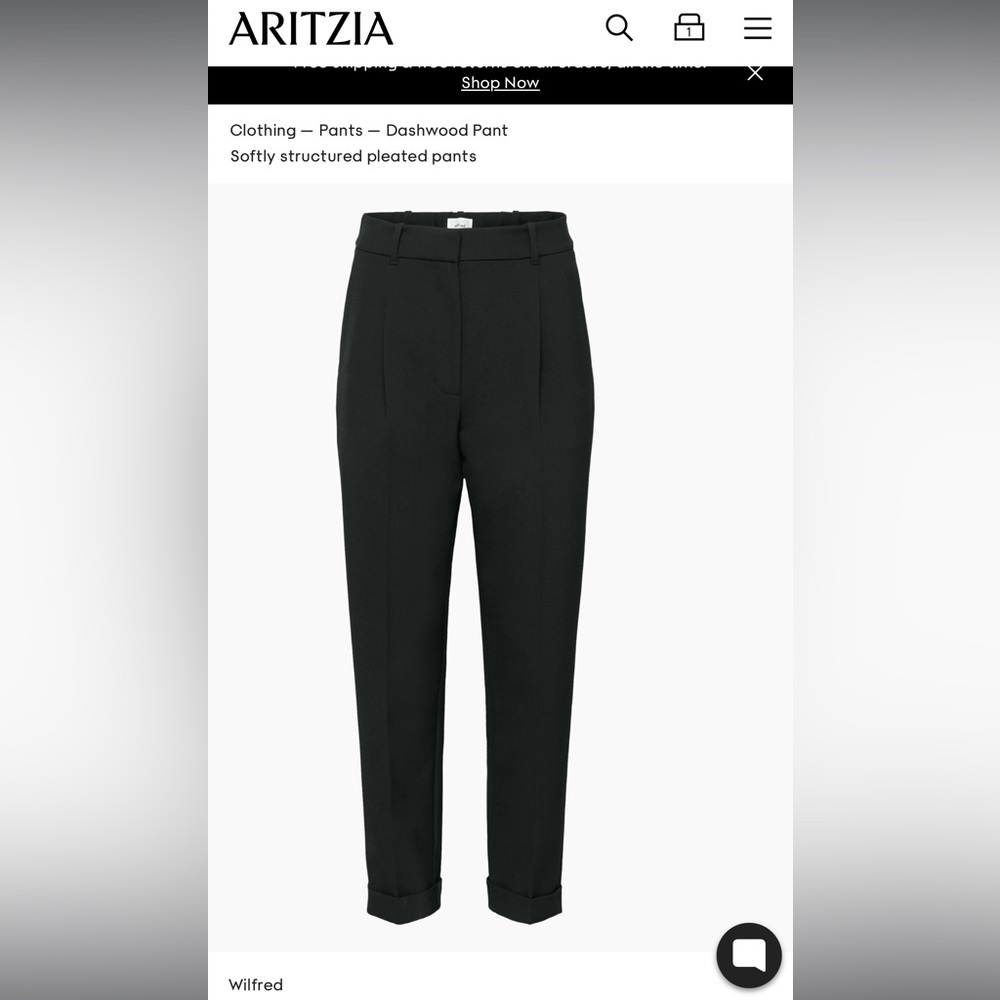 Aritzia Wilfred Dashwood pant, size 0 in Heather Rich Cocoa